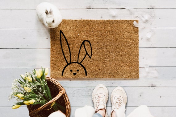 Fußmatte Hase, Fußmatte Ostern, Fußmatte Frühling, Ostern Fußmatte, Kokosmatte, Ostern Deko, Easter Doormat