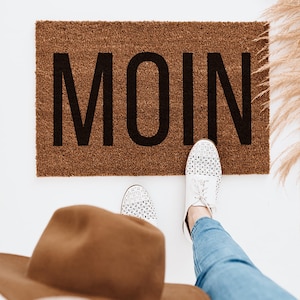 Moin Fußmatte , Moin, Kokosmatte, Einzugsgeschenk Wohnung, Geschenke für Männer, Moinsen, Hausmatte