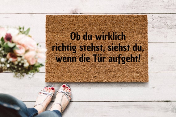 Fußmatte Lustig, Fußmatte Spruch, Türmatte Spruch, Fußmatte Kokos,  Einzugsgeschenk, Wohnung Geschenk, Türmatte - .de