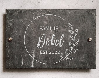 Türschild, Türschild Familie, Türschild Haustür, Einzugsgeschenk, Familienschild, Hochzeitsgeschenk personalisiert