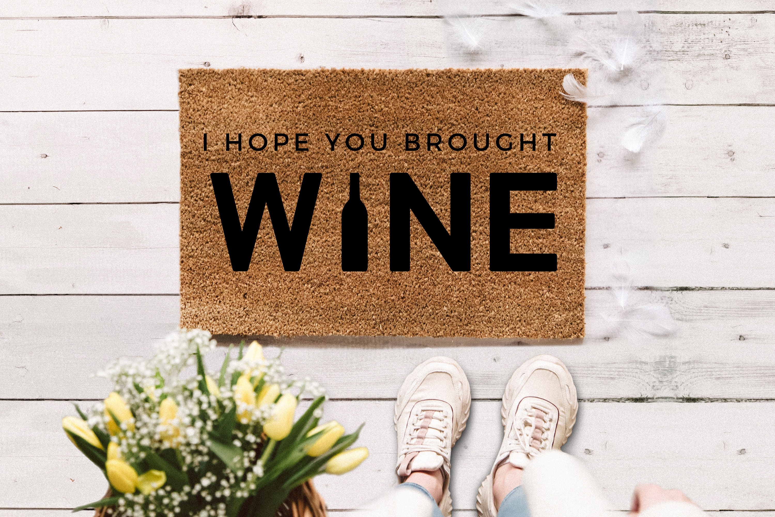Doormat wine, wine gift, gift wine lover, doormat, gifts for women, door mat wine