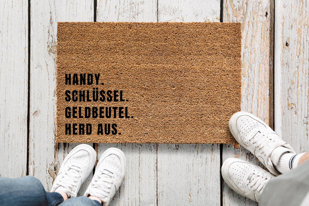 Fußmatte, Fußmatte Handy Schlüssel, Lustige Fußmatte, Einzugsgeschenk