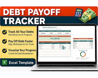 Debt Payoff Tracker | Snowball Avalanche Spreadsheet (Excel/Google Sheets)