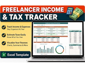 Freelancer Tax Tracker | Income Expense Spreadsheet (Excel/Google Sheets)
