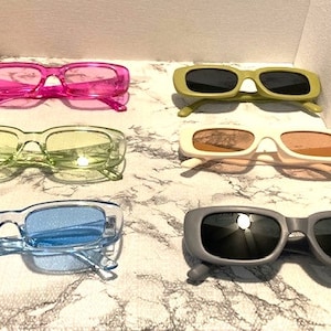 Sunglasses | Retro Sunglasses | Vintage Rectangular Sunglasses | Square vintage sunglasses | Fall | Spring Eyewear | Summer | Fashion |