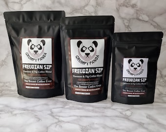 Freudian Sip - Viennese and Fig Ground Coffee - Freshly Roasted in Norfolk - For Grumpy Pandas!