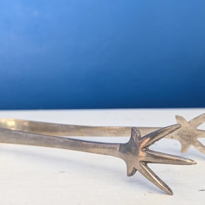 Victorian Silver Plated Bird Claw Sugar Tongs: Ornate Antique Barware