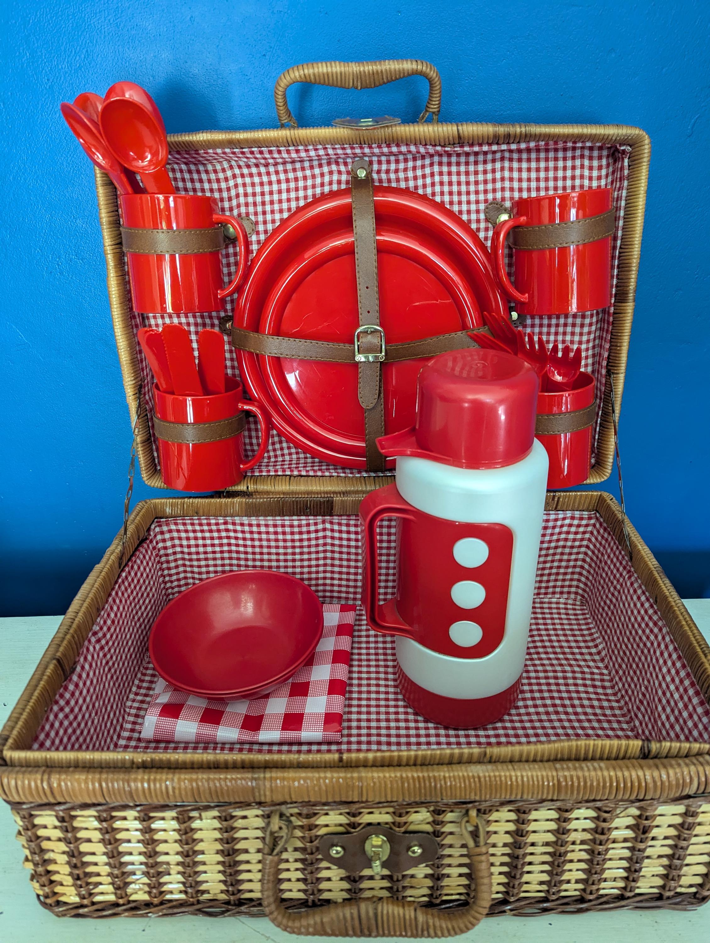 BREXTON　ブレクストン　ヴィンテージ　ピクニックバスケット　2人 Brexton picnic set - Etsy 日本