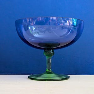 Vintage Blue and Green Murano Glass Bonbon Bowl