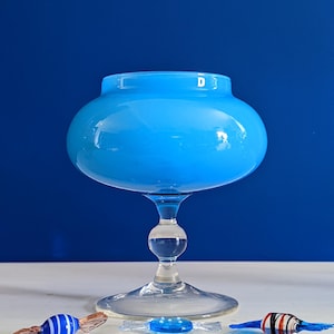 Empoli Glass Bon Bon Jars | Turquoise & Cobalt Blue