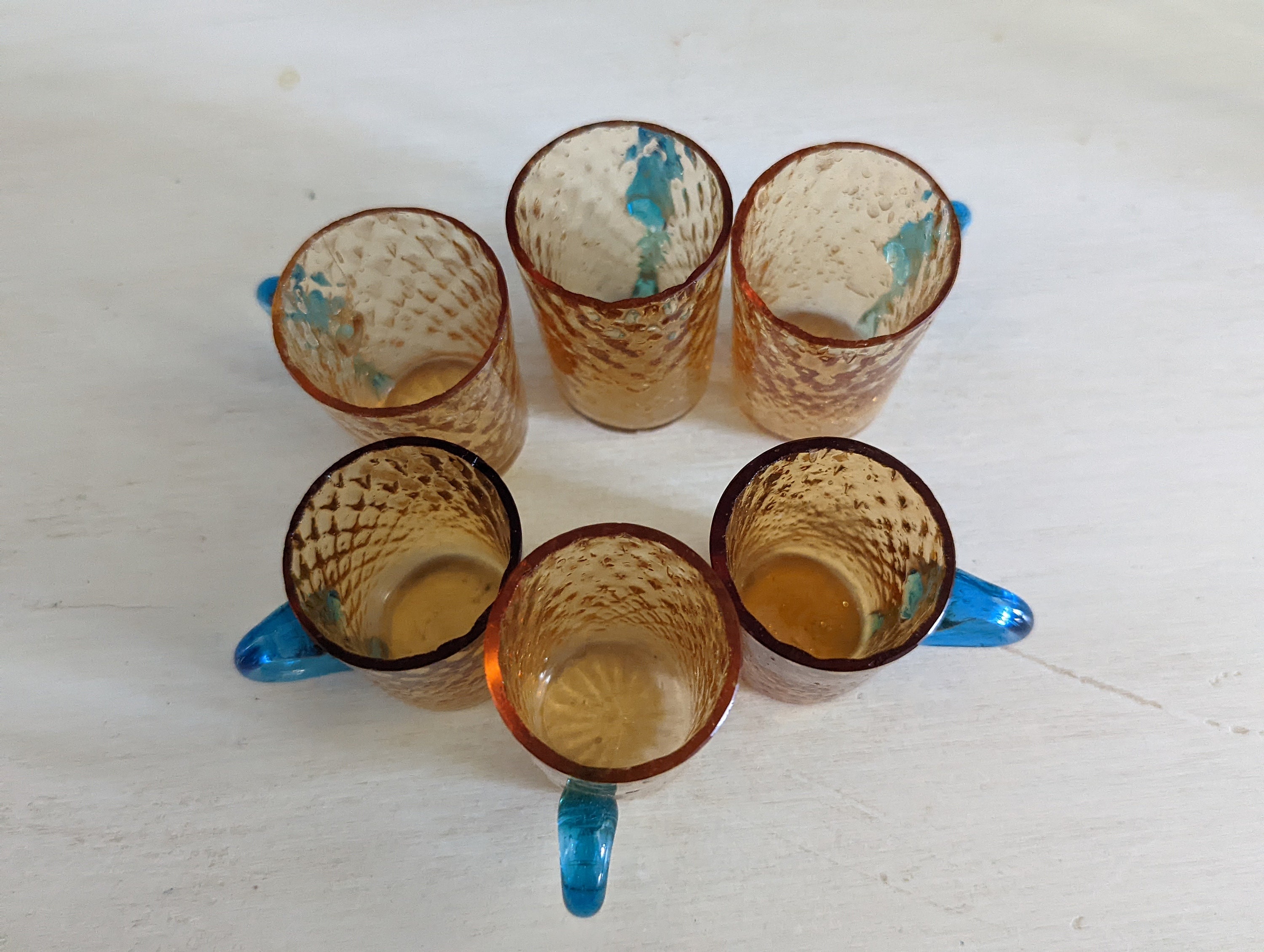 Antique French George Sand Portieux Bohemian Liquor Set