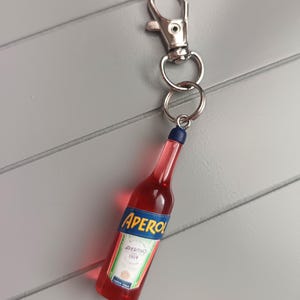 Aperol bottle keyring. Aperol spritz keyring. Aperitivo bottle.