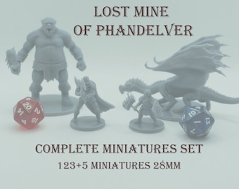 D&D Lost Mines of Phandelver Komplettes Miniaturenset 28 mm (123+5 Miniaturen)