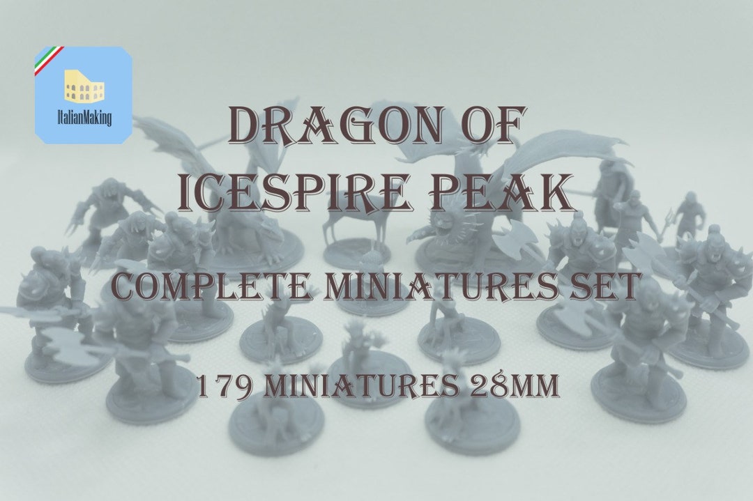 D&D Dragon of Icespire Peak Complete Miniatures Set 28 Mm 179 - Etsy