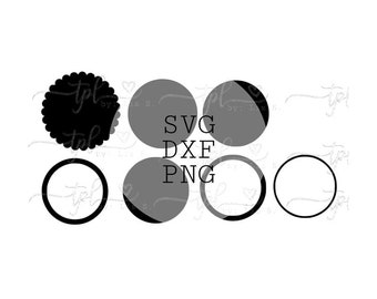 circular svg/dxf/png shaker pendant cutting file