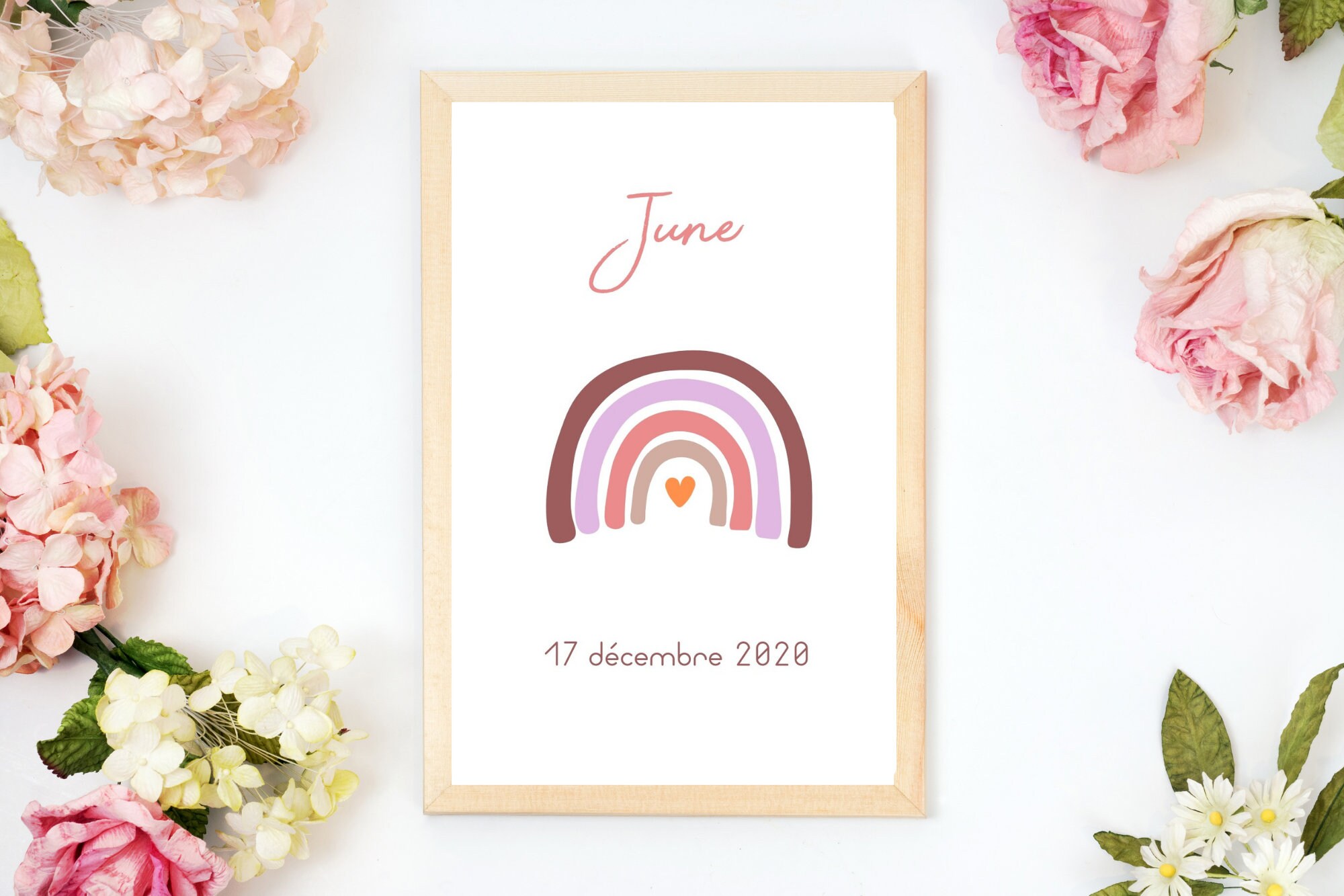 Affiche Prénom Arc-En-Ciel