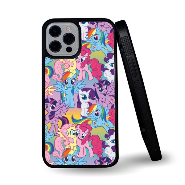 My Little pony pattern Princess Unique Stylish Snapback Rubber Phone Cover for iPhone & Samsung - Gift