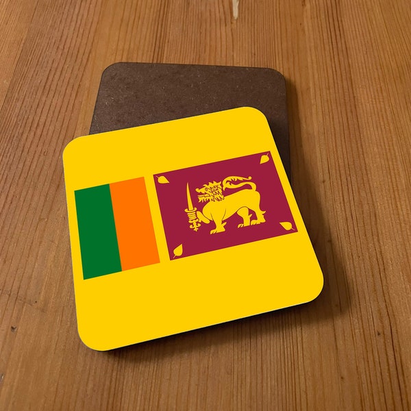 Flag Of Srilanka Lonely Planet Ceylon Synthetic wood cup mug coaster