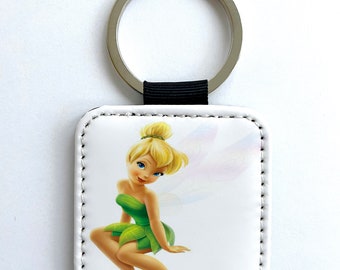 Tinkerbell Classic Pose Princess Synthetic Leather Key ring tag Decor Dec