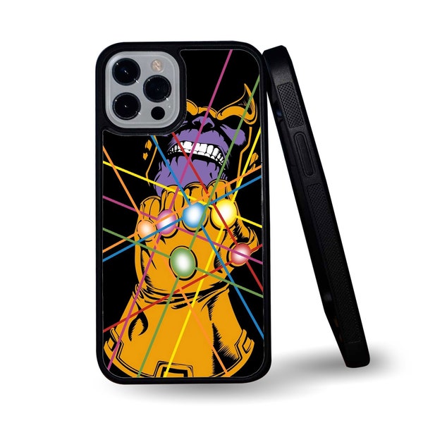 Thanos Marvel Infinity War Avengers Snapback Rubber Phone Cover for iPhone & Samsung - Gift