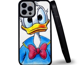 Donald Duck Walt Disney Cartoon Funny Stylish Snapback Rubber Phone Cover for iPhone & - Gift