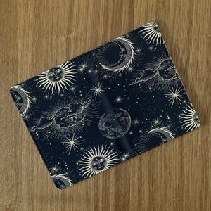 Celestial Pattern Sun Moon Planets Galaxy travel essential passport holder cover and luggage tag