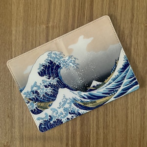 The great Wave of Kanagawa travel essential passport holder cover and luggage tag