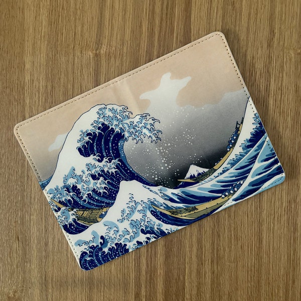 The great Wave of Kanagawa travel essential passport holder cover and luggage tag