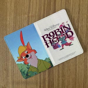 Robin Hood Fox Disney Cartoon Classic travel essential passport holder cover and luggage tag