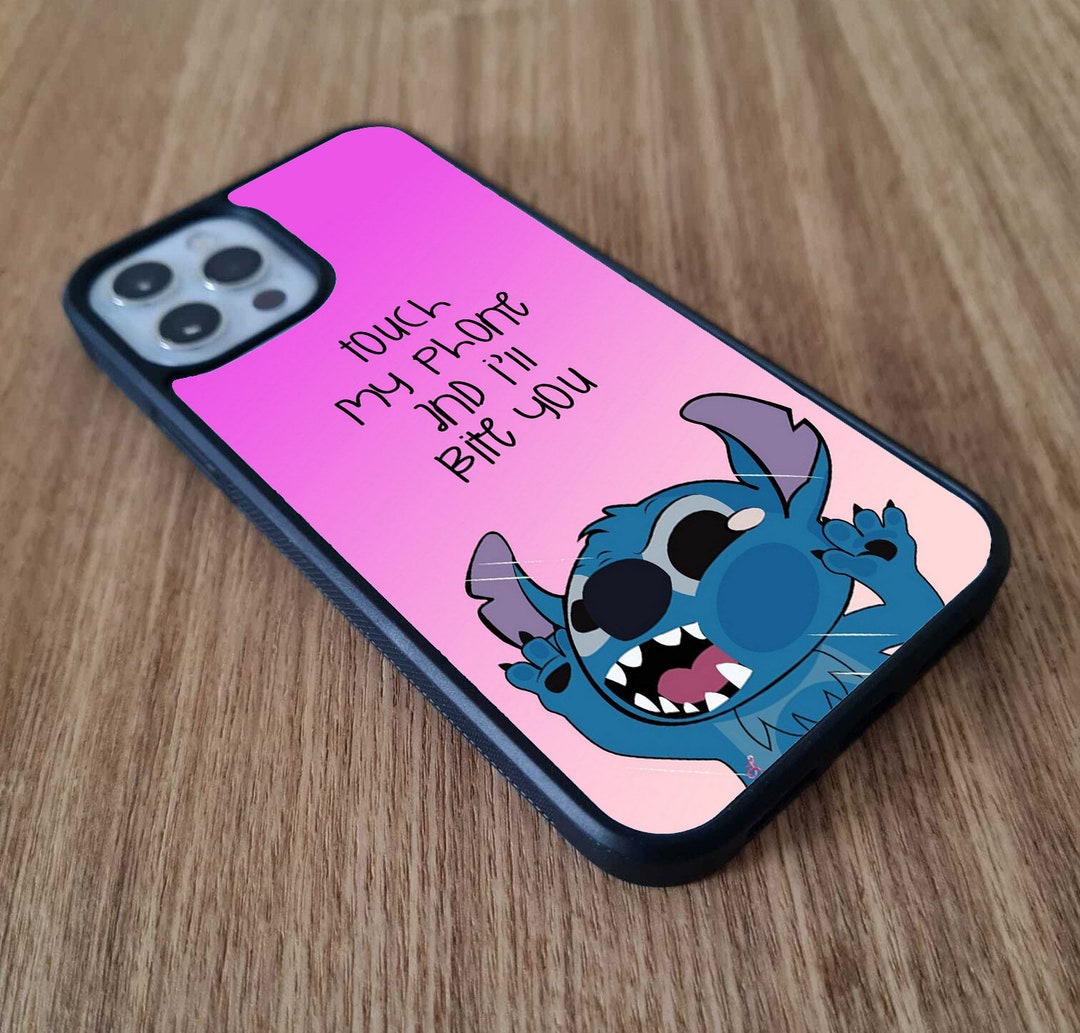 Touch My Phone and I’ll Bite You Stitch Wallpaper Stylish - Etsy UK