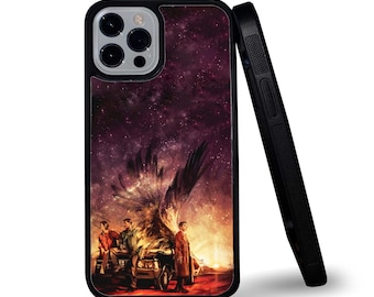 Sobrenatural Castiel Fan Art Fantástica y elegante funda de goma para teléfono Snapback para iPhone y - Regalo