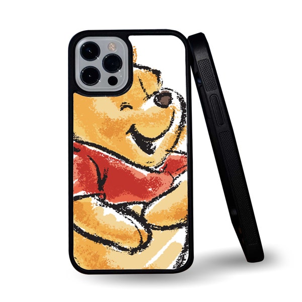 Winne The Pooh Art Stylish Snapback Rubber Phone Cover for iPhone & Samsung - Gift