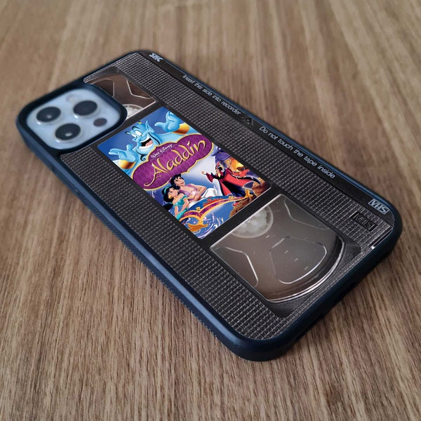 Aladdin Cassette VHS Tape Stylish Snapback Rubber Phone Cover for iPhone & Samsung - Gift