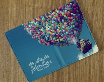 Adventure is Out there House Helium Disney Up Movie travel essential passport holder cover and luggage tag