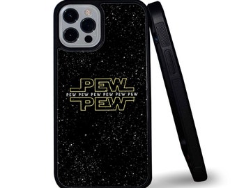 Poster Pew Pew Pew Star Wars Meme - Élégante coque de téléphone en caoutchouc snapback pour iPhone et Samsung - Cadeau