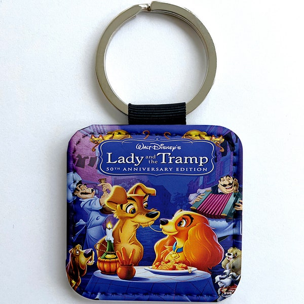 Lady And The Tramp 50th Anniversary Function  Synthetic Leather Key ring tag Decor Dec