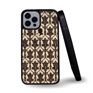 Sherlock Holmes Pipe Wallpaper Stylish Snapback Rubber Phone Cover for iPhone & Samsung - Gift
