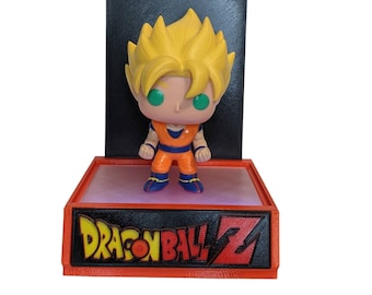 Dragonball Z Funko pop Toy Stands with lighted floors and wall mounts