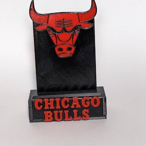 Chicago Bulls Card Stands - Montável na parede - Exibições para PSA e cartões classificados