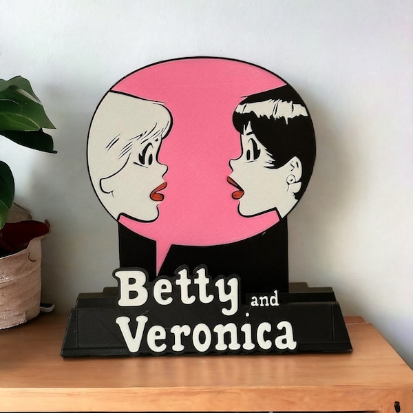 Betty & Veronica  from Archie Comics - Comic Book Stand - Wall mountable -LED friendly - fits CGC CBCS and Raw books