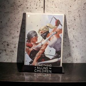Something is Killing the Children Comic Book Stand fits graded CGC CBCS-Wall Mounted-Desktop LED- Kickstands and more available in any color