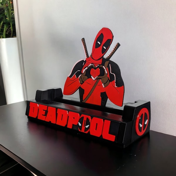 Deadpool Comic Book Stand, LED Ready-fits CGC, CBCS , Stands are Wall Mount Ready