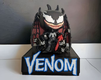Venom Funko Stand Wall Mountable With Platforms for open funko