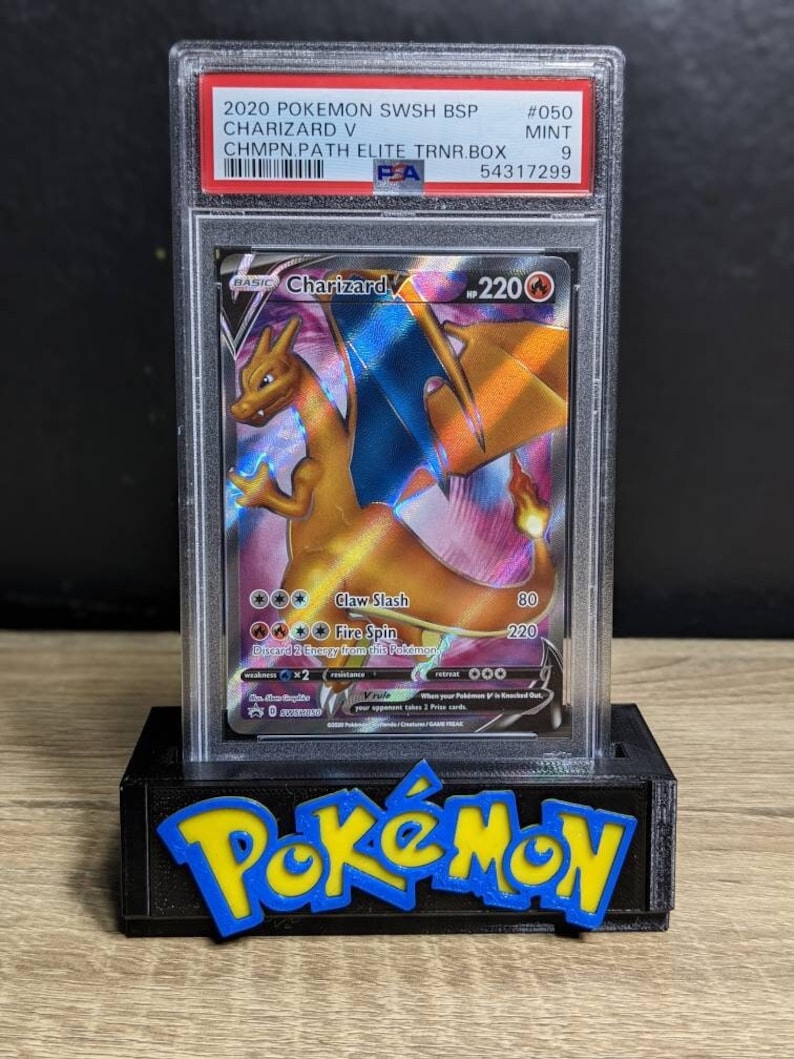 Pokemon Card Stands Wall Mount Displays for PSA and Graded Etsy UK