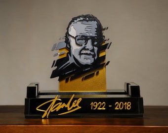 Stan Lee Comic Book Stand fits graded CGC CBCS-Wall Mounted-Desktop LED- Kickstands and more available in any color
