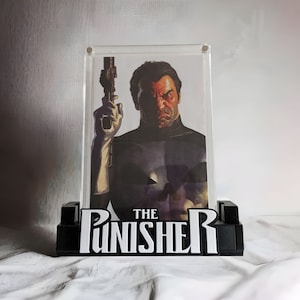 The Punisher comic book stand fits CGC, CBCS, PSX