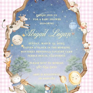 Nursery Rhyme Baby Shower Invitation | Storybook Shower Invite | Preppy 画像 4