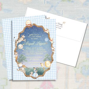 Nursery Rhyme Baby Shower Invitation | Storybook Shower Invite | Preppy 画像 3