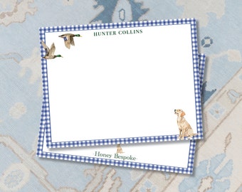 Personalized Puppy Stationery For Boys / Boys Labrador Stationery Set / Duck Stationery / Stationery For Little Boys / Thank you Notes