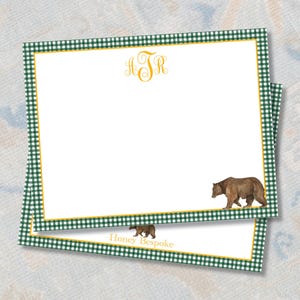 Personalized Waco Stationery/ Waco University Stationery Gifts / Personalized Baylor Dentistry Graduation Gifts / Texas Bear Christmas Gift
